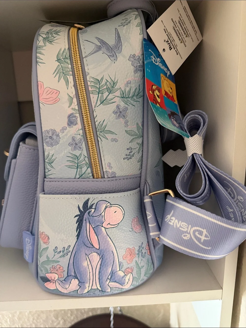 Disney Lavender Eeyore Floral Kids Backpack